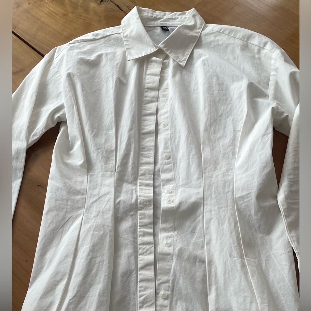 Divided H&M Ivory Collared Shirt